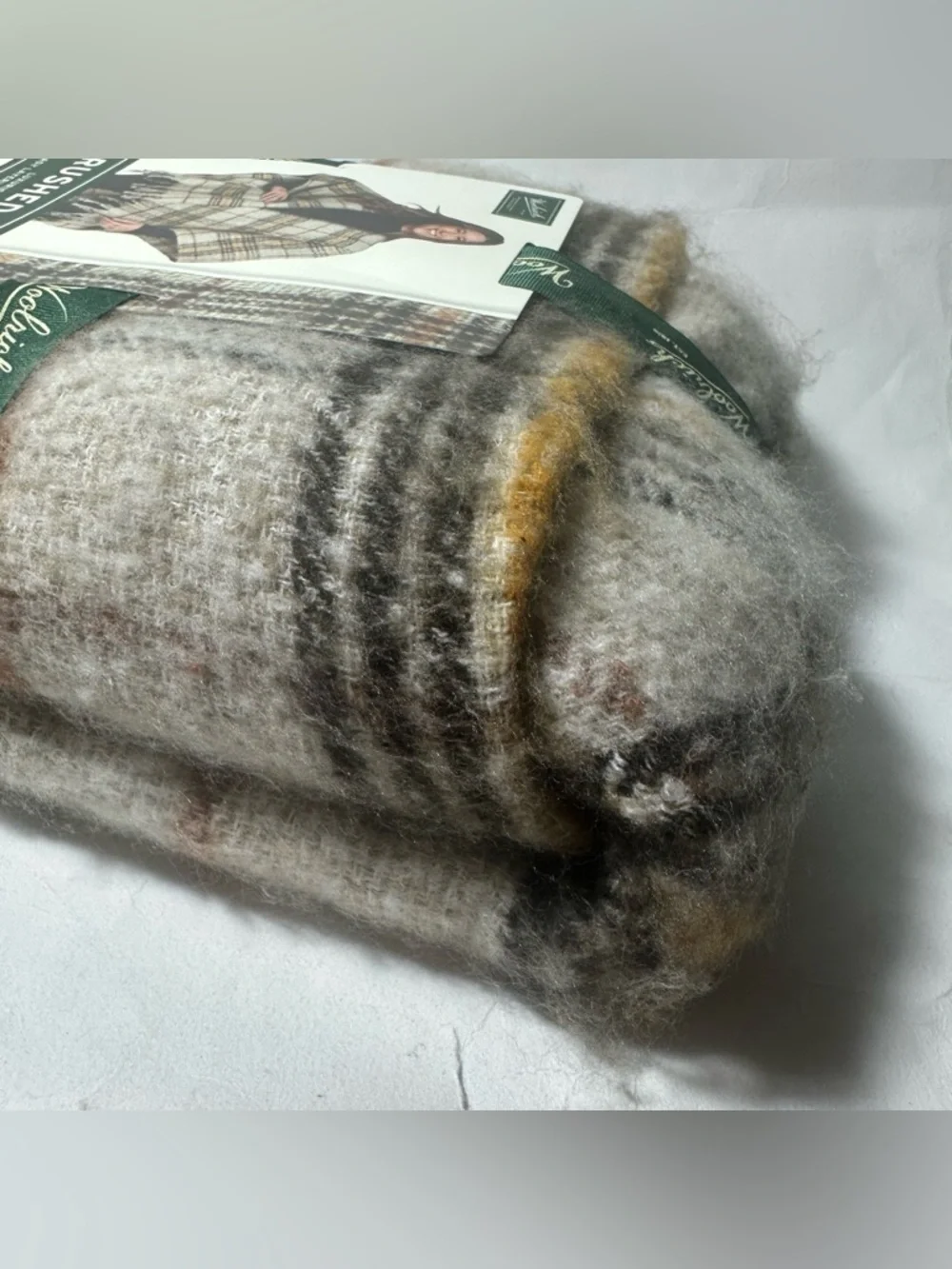 Woolrich Brushed Wrap Green Label One Size Yellow ( Beige Brown Rust Mustard )